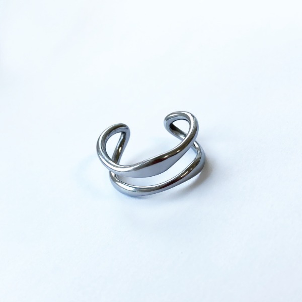 Two lines Layered Open Ring